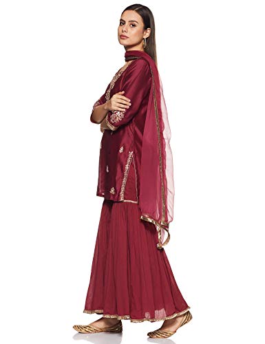 Image of BIBA Women's Cotton Straight Salwar Suit Set