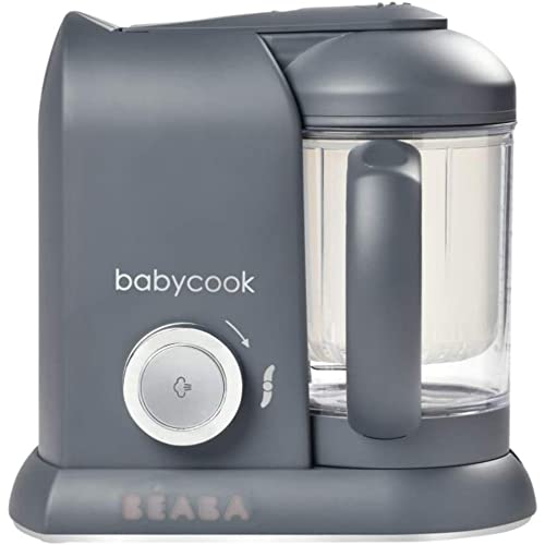 BEABA Babycook Solo – 4 in 1 Baby Food Processor, Blender and Cooker – Steam Cooking – 1100ml Capacity – Dark Grey