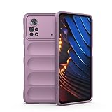 MUMOYAN Funda Silicona Líquida para Xiaomi Poco X4 Pro 5G con Protección Antigérmenes, Carcasa Antichoque de Grado Militar con Revestimiento de Microfibra Suave,Púrpura Claro