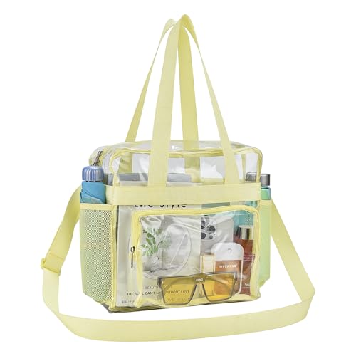 USPECLARE Clear Bag for Stadium Events, 12x6x12 Transparent Stadium Messenger Bag for Concerts, Work, Sports Games, Gym