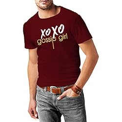 Fanta Universe XO XO - Camiseta Hombre - 100% Cotone (XL, Bordeaux)