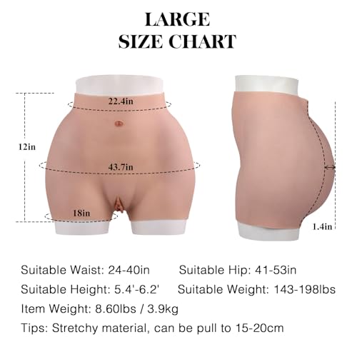 Image of Silicone Panty Big Butt Lifter Hip Enhancer Crossdressing Underwear for Crossdressers Transgender Dragqueen