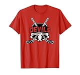 New Jersey Devils Hockey Sticks Red Officially Licensed T-Shirt, Men, Red, Large