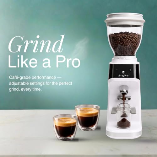 Image of Electric Coffee Grinder,45 Grind Settings,Touch Interface-White