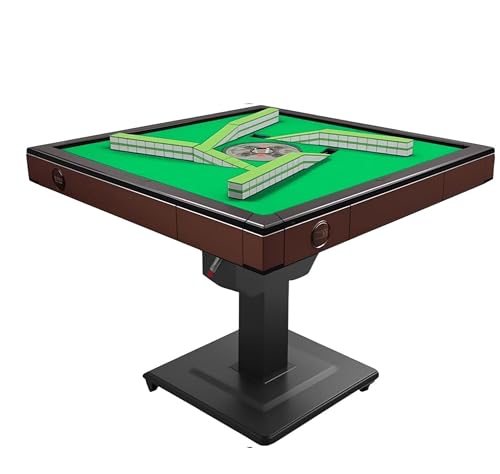 Automatic mahjong table Suitable for Americans, Filipinos, Chinese,Folding Electric Mahjong Table ,100K Family Choice,Two sets of 42mm mahjong tiles set, quiet shuffling, USB Charging(Easy to install)