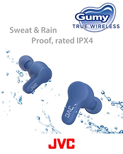 Image of JVC Gumy True Wireless Earbuds, Bluetooth 5.3, Charging Case, 24-Hour Playback, IPX4 Water Resistant, Comfortable Secure Fit with XS /S /M /L Earpieces, Built-in Mic for Calls, iPhone /Android /PC - HAA7T2