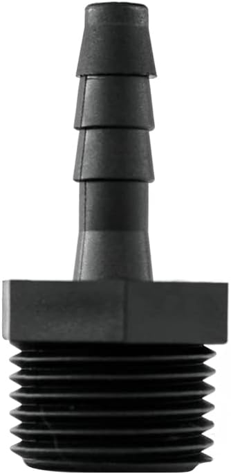 20 pcs 1/4" Barb x 1/2" NPT Male Connector, Plastic Hose Barb Fitting, Adapter, Industrial Hose Barb to Pipe Fittings Connect