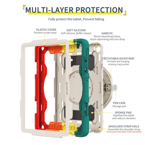Funda MatePad T 10 para evitar caídas infantiles con soporte de anillo ajustable 5