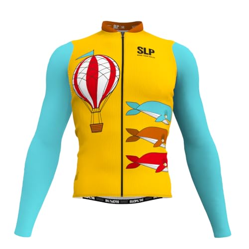 Maillot de cyclisme manches longues anti-froid SLP motif baleine bleue