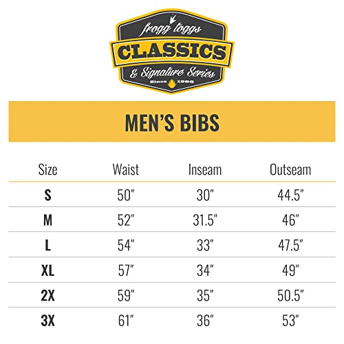 Frogg Toggs Men's Classic Pro Advantage Waterproof Breathable Rain Bib - Long #TOP4