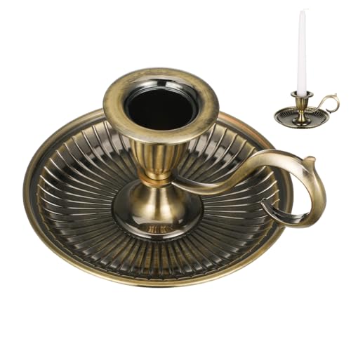 BESPORTBLE Vintage Kerzenständer mit Griff - Retro Kerzenhalter für...