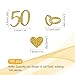 100pcs 50th Wedding Anniversary Confetti, Gold Glitter Paper Confetti 50 Golden Gift Decorations Wedding Table Scatter for 50th Anniversary Celebration Party Birthday Party Supplies