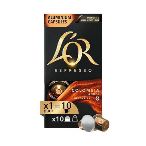 L'Or Espresso Café Colombia Intensidad 8 - 10 cápsulas de aluminio compatibles con máquinas Nespresso