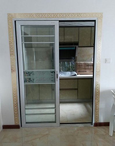 Itta X-Large 28Pcs X 20X10Cm Mirror Border Stickers Diy 3D Acrylic Wall Decorative Self-Adhesive Hollow Out Border Ceiling Skirting Stickers Wall Mural Wedding Room Home Decor (Gold) #TOP2