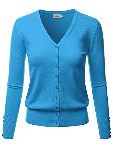 Image of LALABEE Women's V-Neck Long Sleeve Button Down Sweater Cardigan Soft Knit(S-XXL)