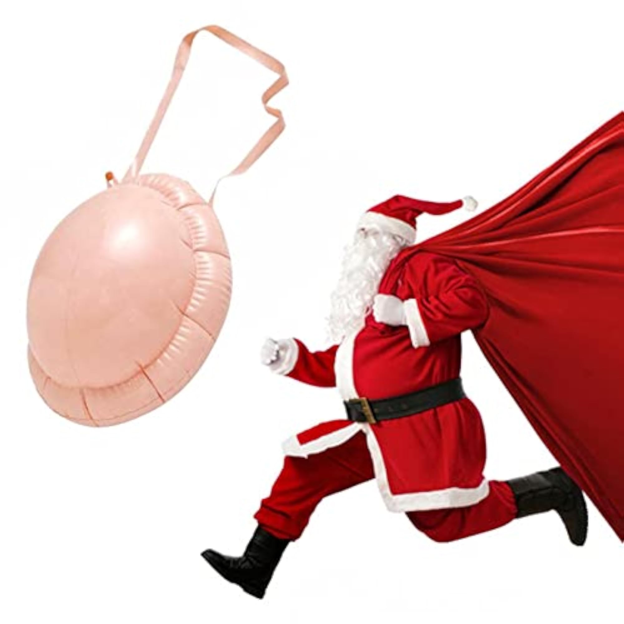 PVC Inflatable Santa Belly Props, 3pcs for Parties
