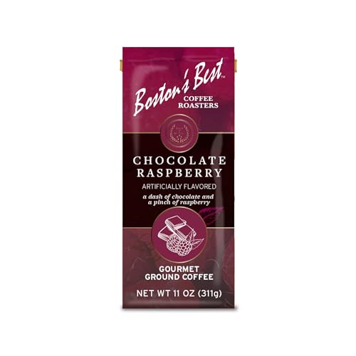 Boston’s Best Coffee – Chocolate Raspberry Flavored Gourmet Ground Coffee – Medium Roast – 11 oz