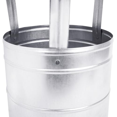 BAUSTER® Okap kominowy, Ø 200 mm, ocynkowana stal, osłona komina, osłona komina, osłona przeciwdeszczowa do komina, komina, ochrona przed deszczem