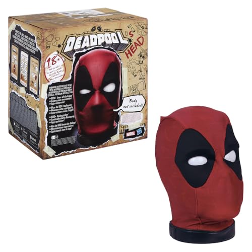 Marvel Legends Deadpool’s Head Premium Interactive, Moving, Talking Electronic, App-Enhanced Adult Collectible, with 600+ SFX and Phrases