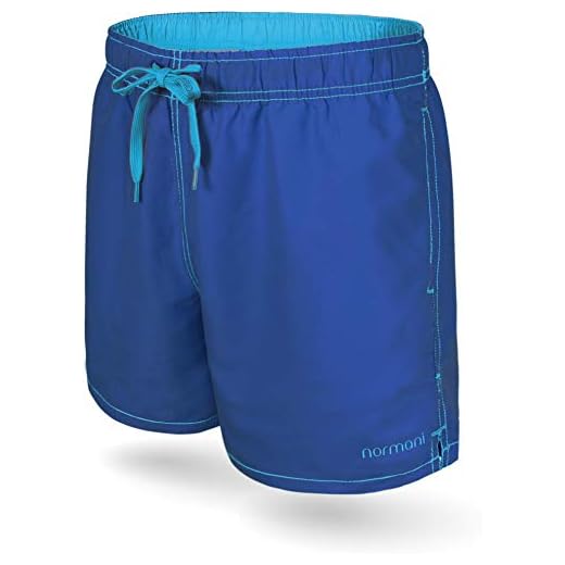 normani Badeshort für Herren Männer - Badehose Beacon Schwimmhose schnell trocknend Farbe Blau/Türkis Größe XL