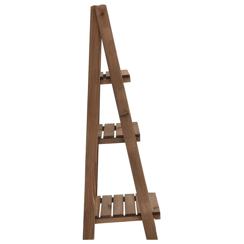 Supporto per fiori a 3 livelli, 40 x 30 x 90 cm, in legno di abete massiccio | Scaffale per piante con 3 ripiani, lavagna per appunti, senza montaggio, per interni
