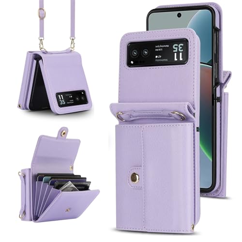 Coque cuir Motorola Razr 40 Asuwish haut de gamme style sac à main chic et fonctionnel