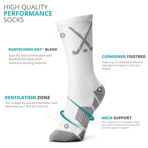 ChalkTalkSPORTS Field Hockey Performance Crew Socks - Youth & Adult - Field Hockey Mid-Calf Socks3