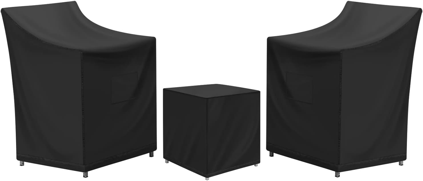 Kovshuiwe 3 Pieces Patio Set Cover, Upgraded 600D Heavy