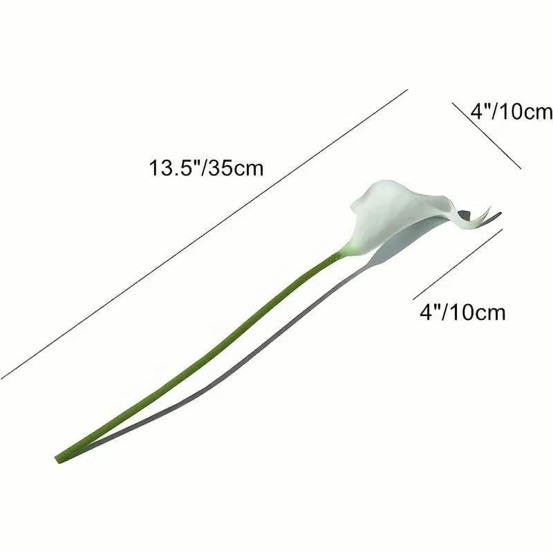 sztuczne kwiaty. 3/5/10 sztuk Real Touch Biały Kwiat Sztuczne Calla Lily Jedwabne Kwiaty Do Domu Kuchnia Ślub Panny Młodej Fałszywe Dekoracje Kwiatowe(Light Pink,3Pcs)