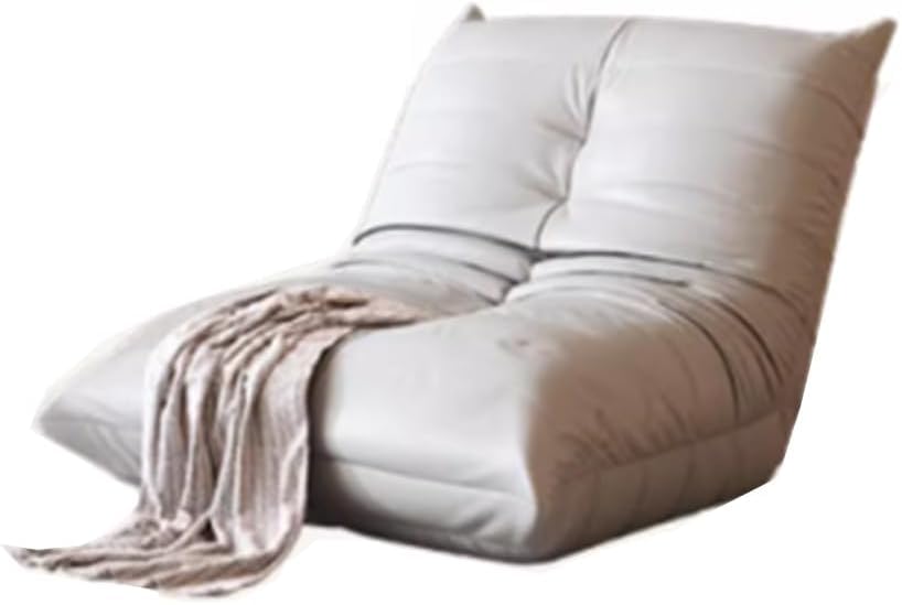 XANAYXWJ Lazy Sofa Chair Sillón sin Brazos con Respaldo Sofá de un Solo Asiento Sentado en el Suelo Sofá pequeño Sofá japonés Balcón Individual Sofá Perezoso Puf Gris claro-80x103x70cm