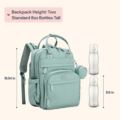 image for BabbleRoo Diaper Bag Backpack - Baby Essentials Travel Bag - Multi Fun