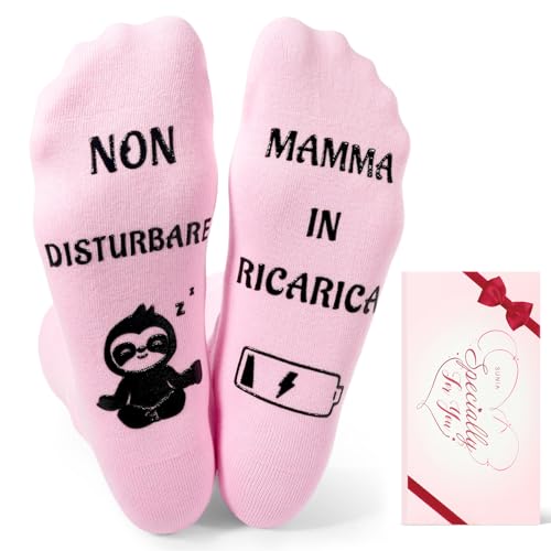 Sunia Calze Divertenti Donna, Festa della Mamma Idee Regalo, Calzini Antiscivolo Donna Regali, Calzini Donna Idee Regalo Mamma, Regalo Mamma Compleanno, Regali Mamma Nonna, Regalo per Mamma Nonna