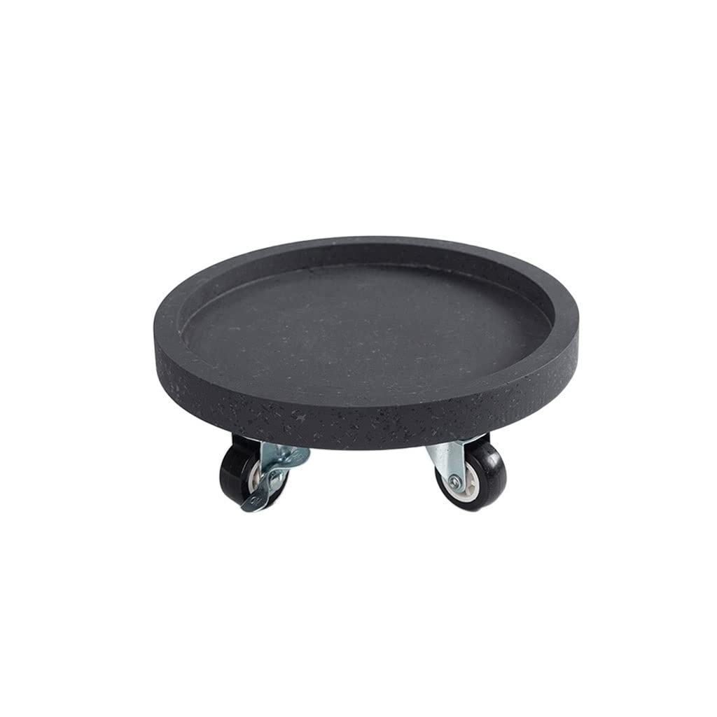 CXVHsertWR rolling plant caddy, Plant Saucers for Outdoors Caddy with Wheeled Cart(C,26cm)