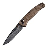 Hogue Mysto 3.4' Clip Point Manual Folder (Earth) Pocket Knife, Brown Point Richlite Frame, Stone Tumbled Blade Finish - 24453