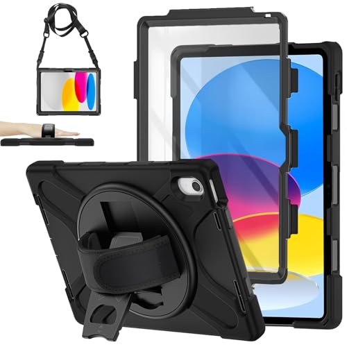 Étui iPad 11e génération ZenRich antichoc avec protège-écran noir