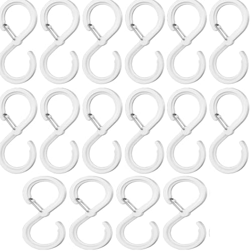 JchEnye 12 ganchos en S, ganchos, ganchos para estanterías anticaída, ganchos para perchas de ropa, ganchos en S para cocina, baño, dormitorio, oficina, jardín