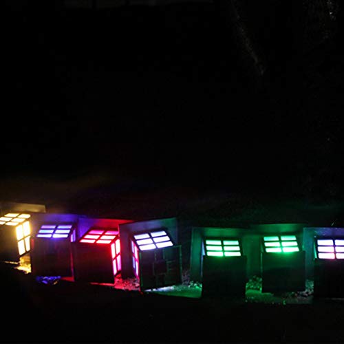 FRCOLOR 6Pcs LED Luzes Solares de Jardim Caminho Em Forma de Casa í  Prova D 'ígua Luzes Coloridas