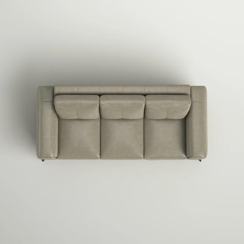 Image of LEGACY OF COMFORT Conley 58'' Leather Loveseat 2 Seater Sofa Two Seater Lounger for Living Room Offices Hotels (Ash Green, Three Seater)