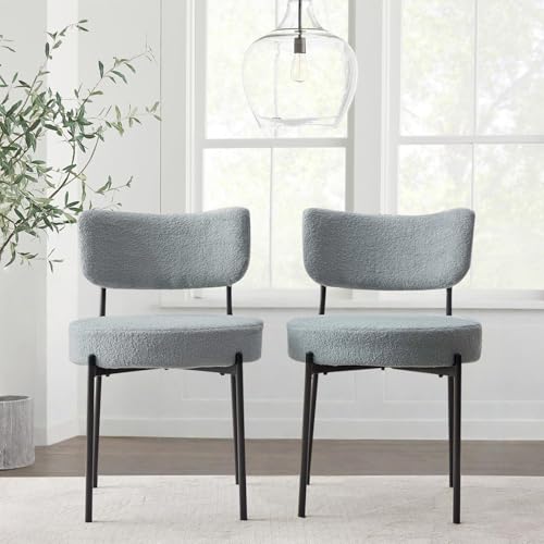 Puntogen Grey Boucle Dining Chairs