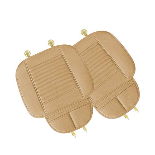 Big Ant 2 Pack Car Seat Cushion, Breathable Car Interior Seat Cover Cushion Pad Mat For Auto Supplies Office Chair With Pu Leather(Beige) #TOP6
