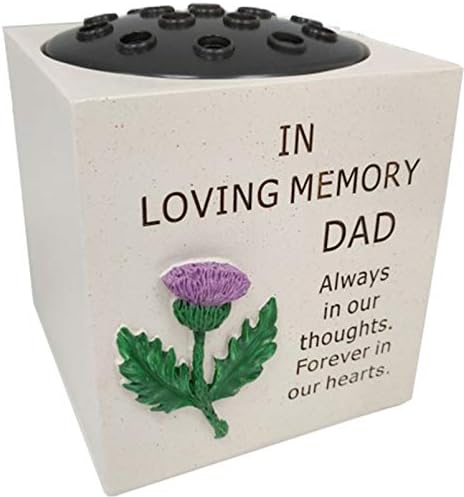 David Fischhoff Mum Black and Gold Grave Memorial Rose Bowl, Weatherproof - for Graveside Flower Arrangements, 14 X 15 Cm