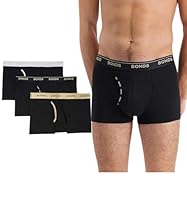 Bonds Men's Underwear Cotton Blend Guyfront Trunk (3 Pack), Black / Silver / Gold (3 Pack), Large