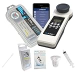 Edición especial: Fotómetro 13 en 1 PoolLab 1.0 - nueva versión - medidor de agua electrónico, fotómetro con 70 tabletas de prueba y paquete de recarga extra