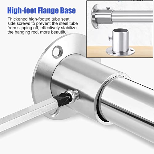 Tringle à rideaux réglable et robuste en acier pour dressing