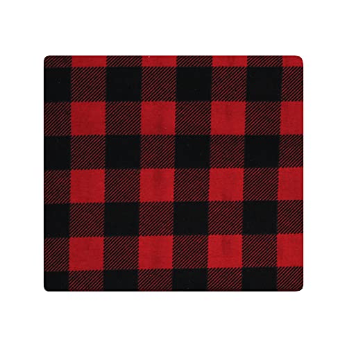 Image of Hudson Baby Unisex Baby Cotton Flannel Receiving Blankets Bundle, Buffalo Plaid Bear, One Size