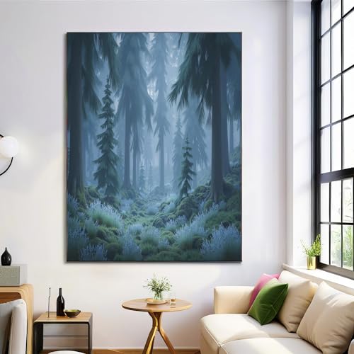 Paysage forestier éthéré pour créer une ambiance poétique murale