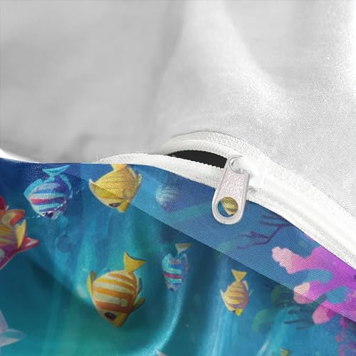 Housse de couette requin avec fermeture éclair pour lit super king - 8