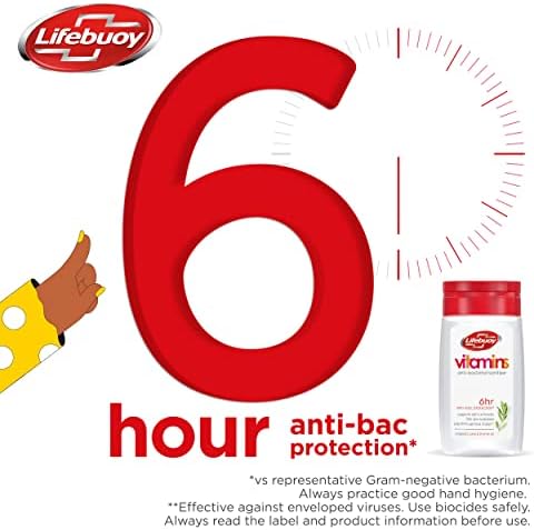 Lifebuoy Sanitising Bottle alcohol-based antibacterial Hand Sanitiser Hand Sanitiser to fight germs 12 x 50 ml, White