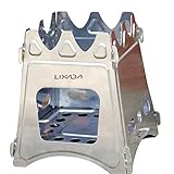 【Fuerte y Robusto】Apta para camping, picnic, etc.. El acero inoxidable que estufa Lixada es impermeable a la corrosión y es notablemente fuerte.