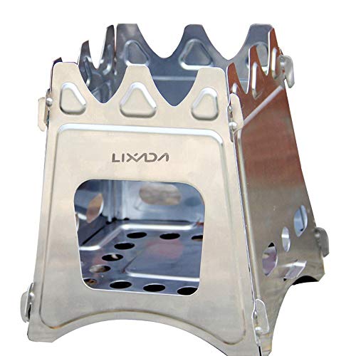 Cocina Camping Lixada Estufa de Leña Compacto Plegable para Cámping Cocina Picnic Al Aire Libre